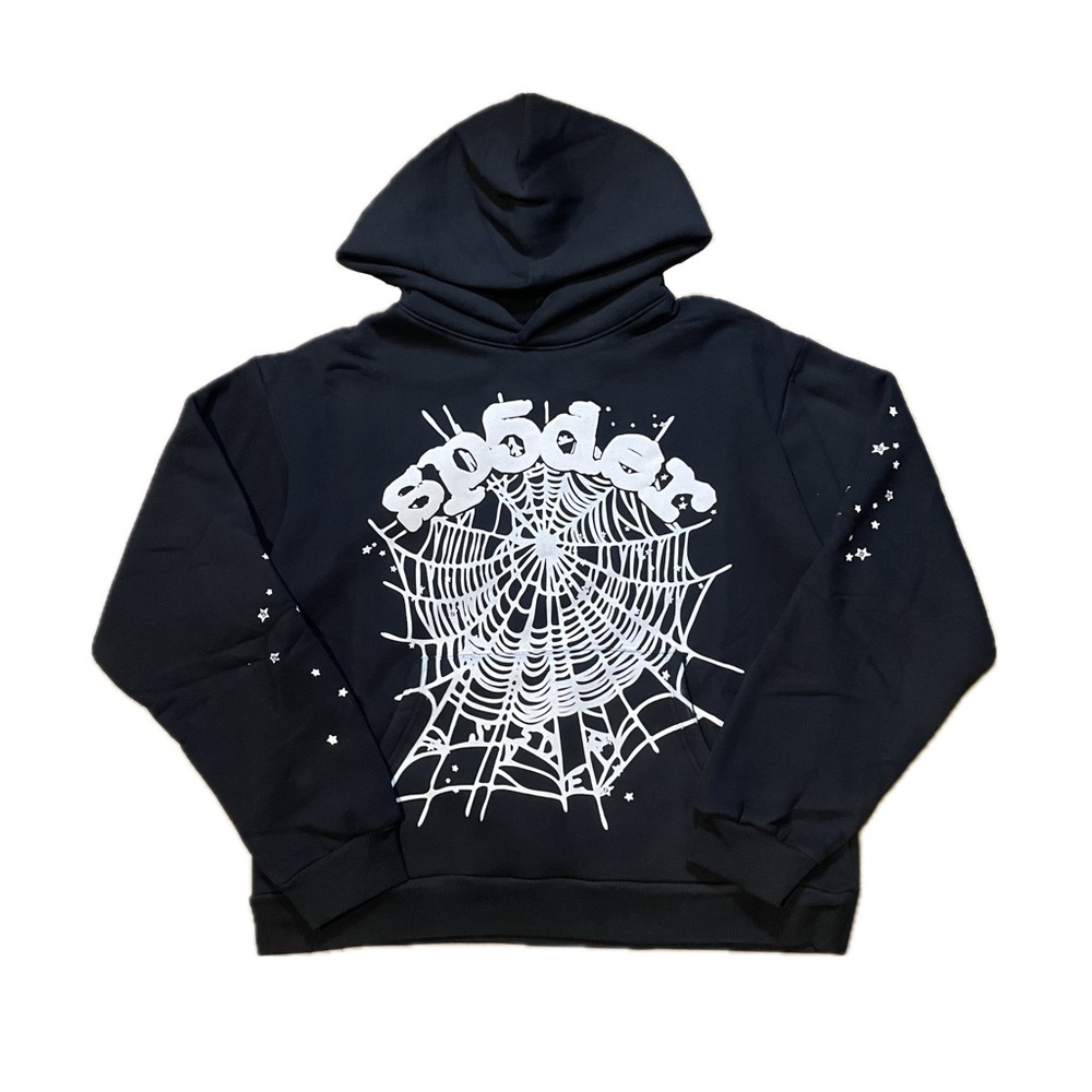 Brand New Black/White Spider Graphic Hoodie Sweatshirt